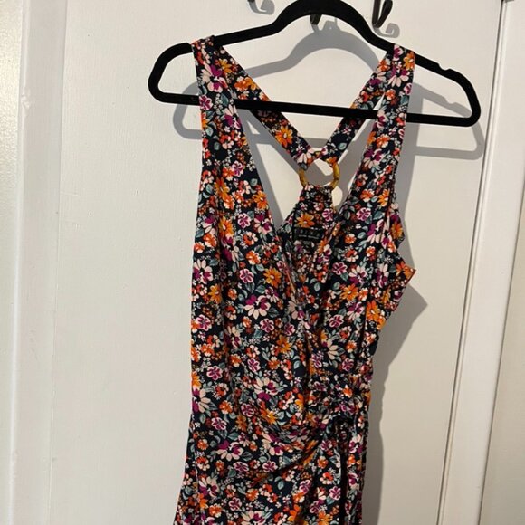 TRIXXI DRESS FLORAL PRINT V-NECK SZ Juniors/L - Picture 5 of 6